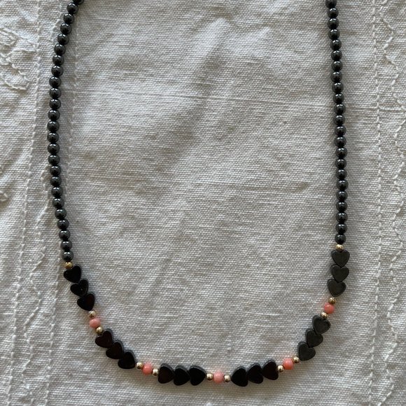 3For$20/Heart Shaped Hematite Beads Necklace - Picture 2 of 6